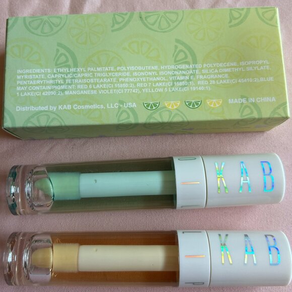 New! KAB COSMETICS Lemon + Lime Lip Oil Duo - Picture 5 of 6